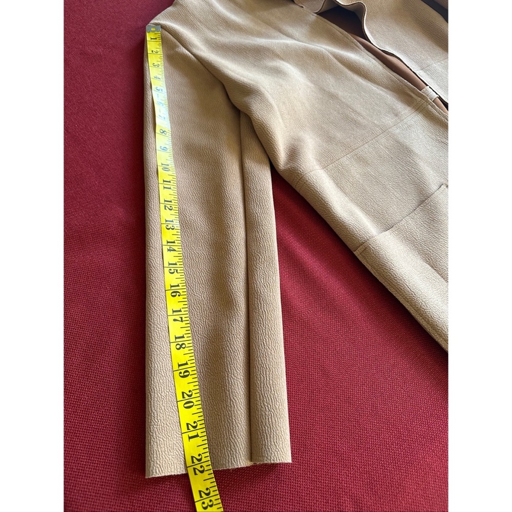 Zara Faux Suede Camel Longline Open Coat, S - Picture 15 of 16